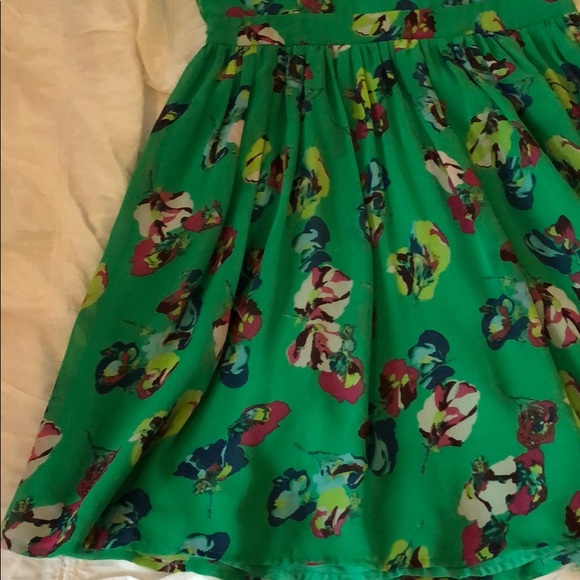 Green Floral Print Summer Dress - Picture 3 of 7
